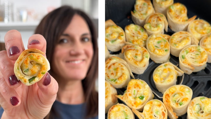 Air Fryer Green Chile Tortilla Pinwheels Recipe