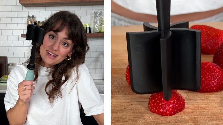 Chopping Strawberries is a Breeze with a Meat Masher