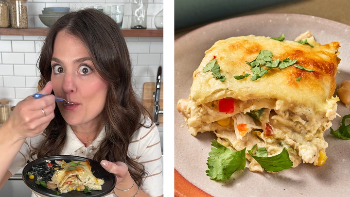 How to Make White Chicken Chili Enchilada Casserole
