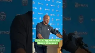 Safe to say Robert Saleh loves Big Jeff. #tennesseetitans #jefferysimmons #robertsaleh #nflfootball