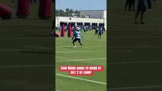 Lots of reps for QB1. #tennesseetitans #quarterback #camward #carnelltate #nfltrainingcamp