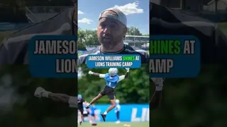 Jameson Williams may have already delivered the catch of #DetroitLions training camp #OnePride #NFL
