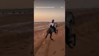 Shukran bzaaf for making my dream come true @oceanranch_essaouira 🏇🏼🌅😍