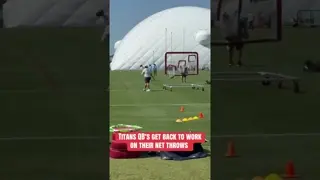 Improvement since the last time. #tennesseetitans #trainingcamp #camward #willlevis #quarterback