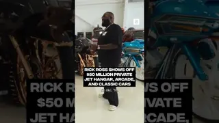 Rick Ross shows off his $50 private jet hangar, arcade, and classic cars on #OnDisplay