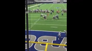 Caleb Downs’ first interception of Cowboys training camp!