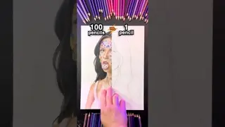 100 pencils vs. 1 pencil - drawing Olivia Rodrigo 💜🎨 - part 2