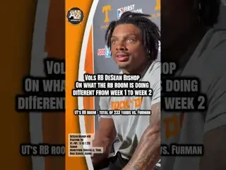 DeSean Bishop on Tennessee’s RB room heading into Week 2: “We’re the engine of this offense.” #vols