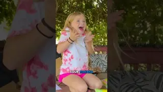 NONE OF US WERE READY FOR THE SOUR GRAPES! 😂😂 #unboxing #fruit #shorts