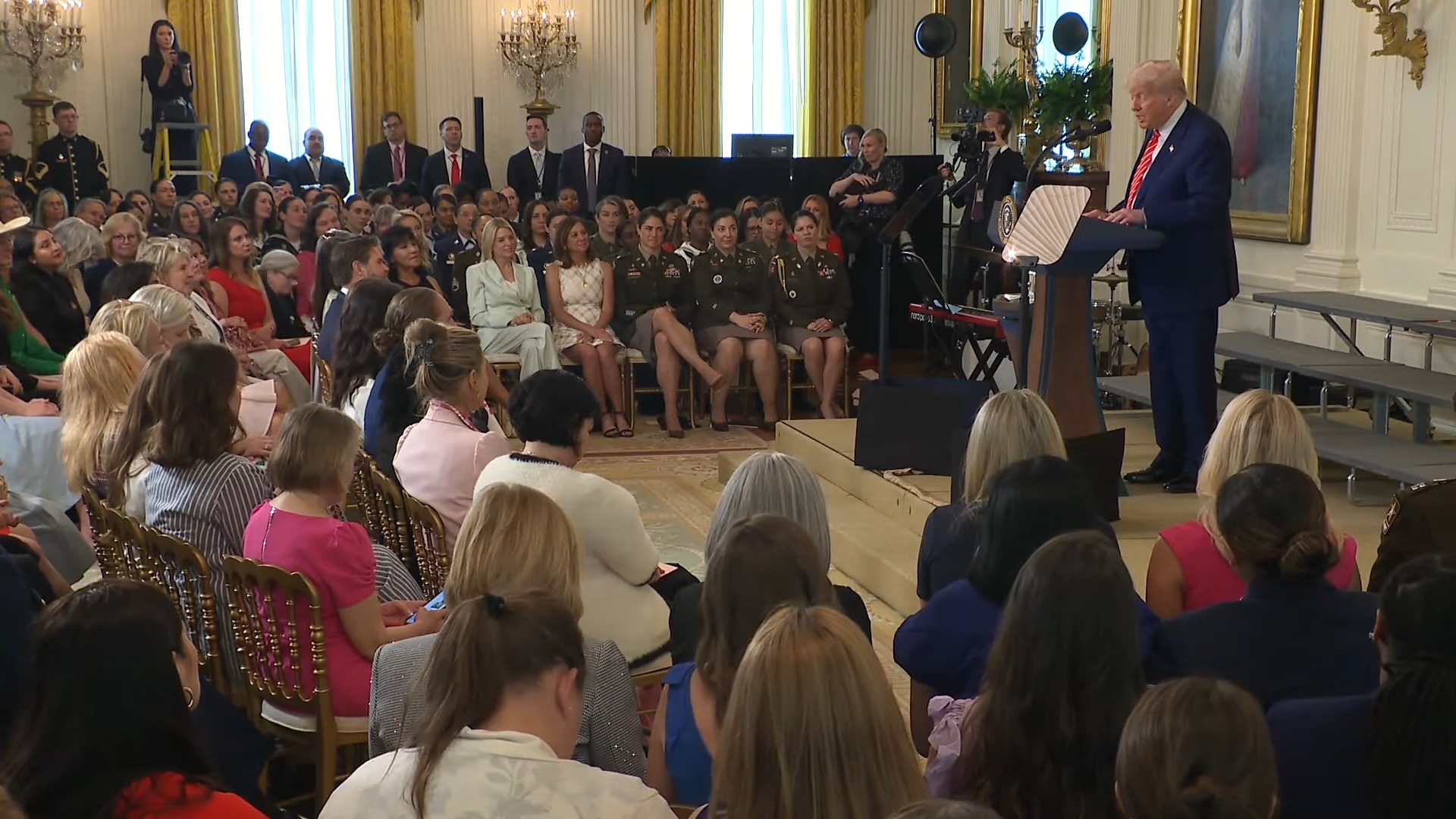 White House - Pres. Trump: "Each of the women here today has made extraordinary sacrifices for family and country”