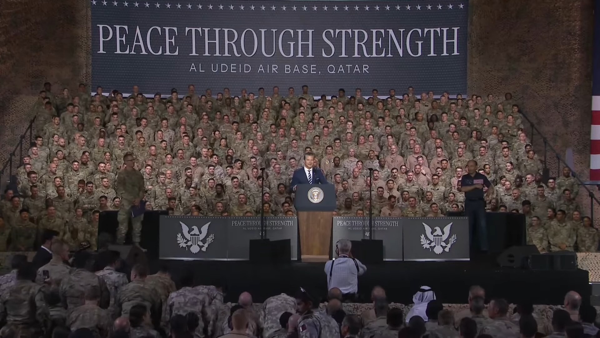 Remarks to Troops - Hegseth: "We salute you, we thank you and your families these 6,000 or 7,000 miles away"