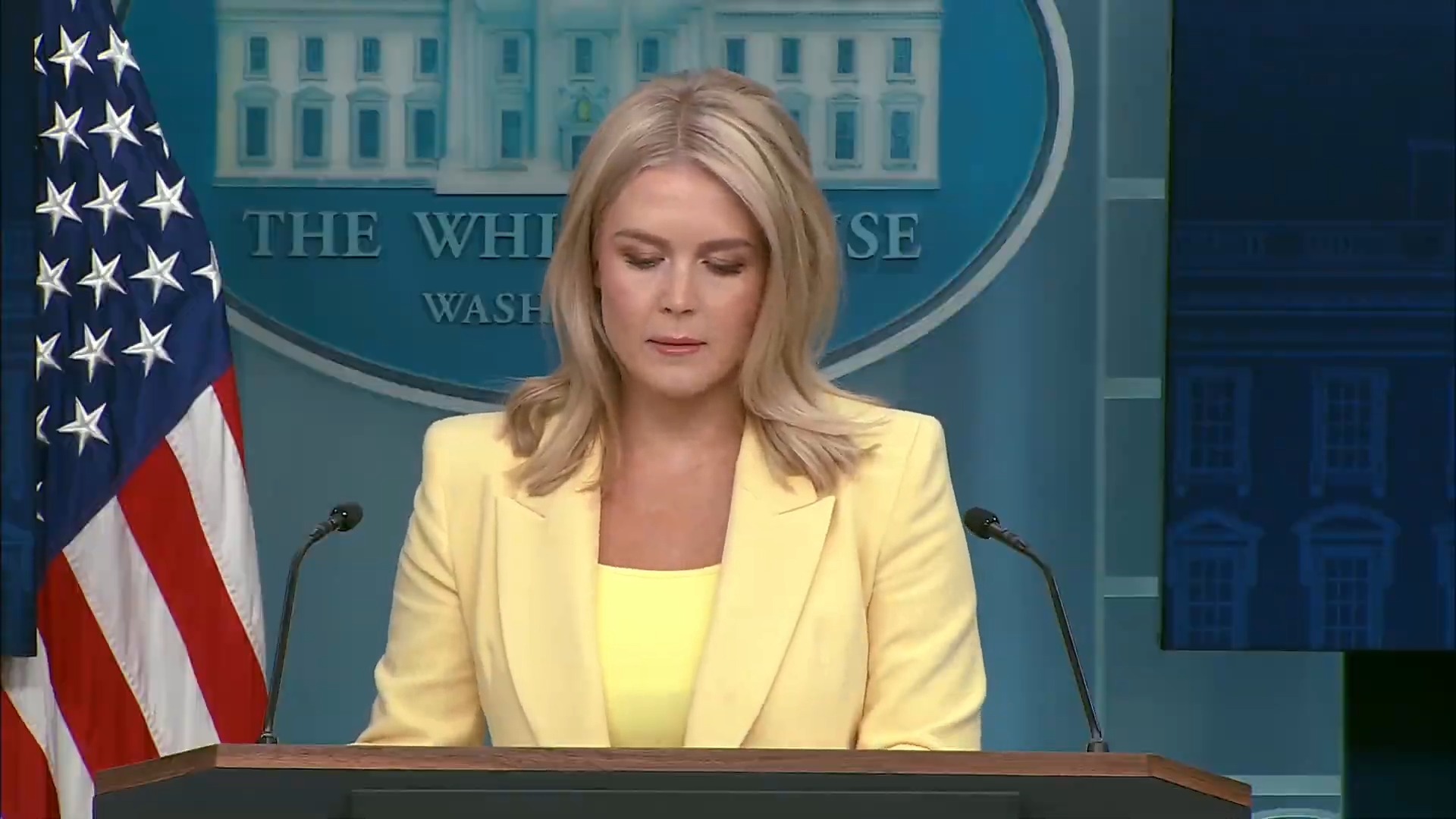 White House - Press Sec.: "I think I can summarize the president's foreign policy agenda with 2 words, America first.".