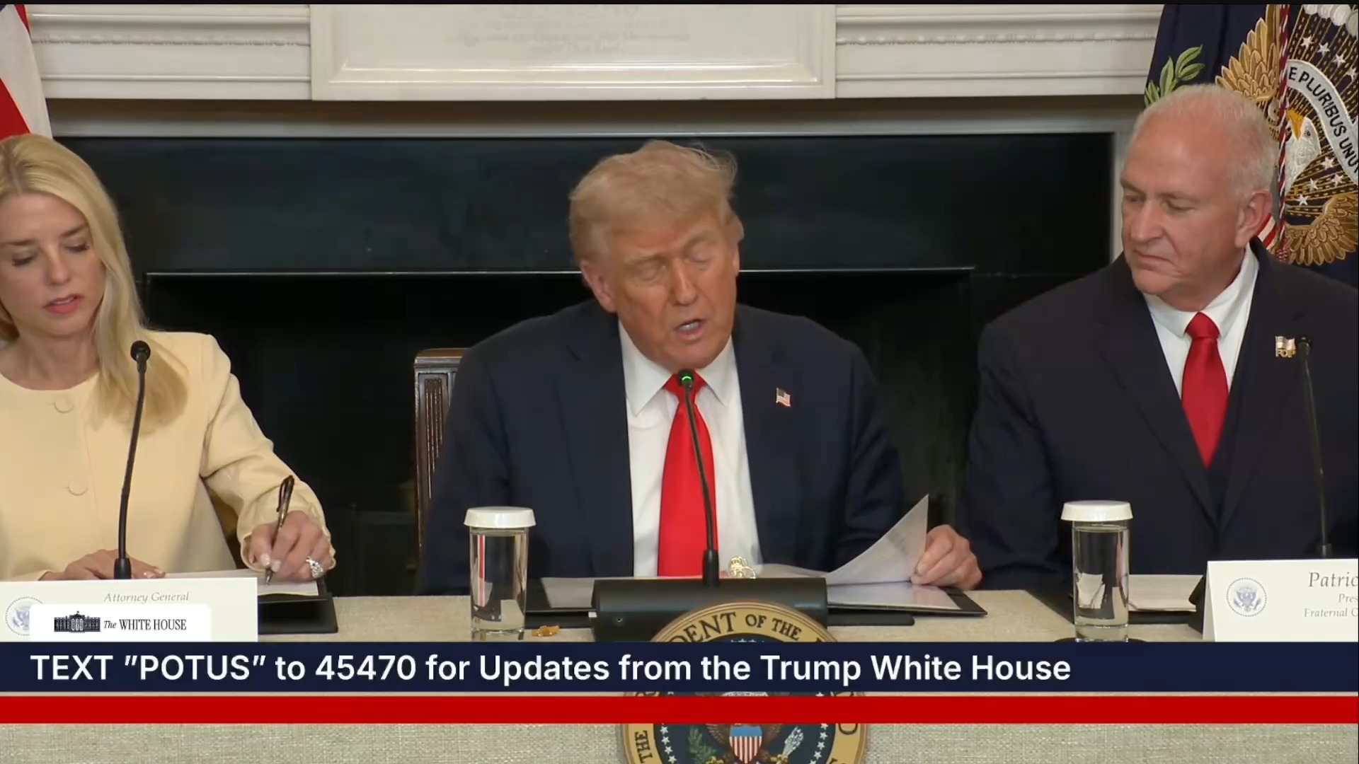 White House - President Trump: “I gave you the military equipment that was excess”