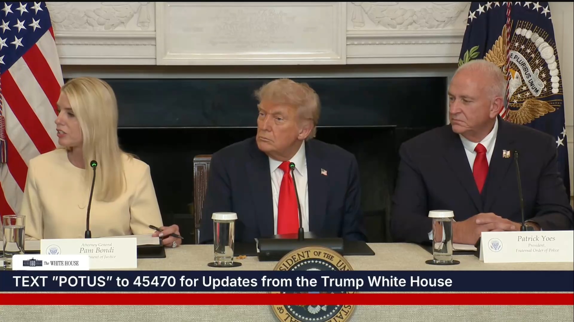 White House - AG Bondi: “We are 100% committed to standing with our nation’s law enforcement”