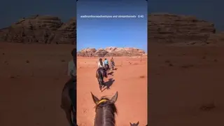 A little Wadi Rum desert ride with Lena and her friend. 🐎
