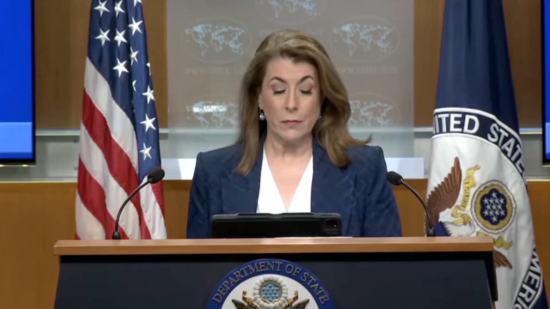 Department of State - Tammy Bruce: “Agitators have attacked law enforcement and shut down freeways” 
