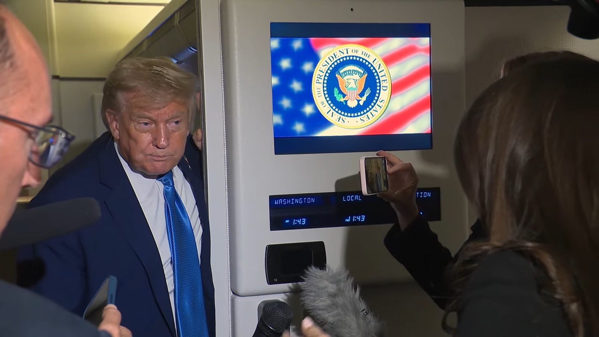 Air Force One - President Trump: “I don’t care what she said I think they were very close to having one”