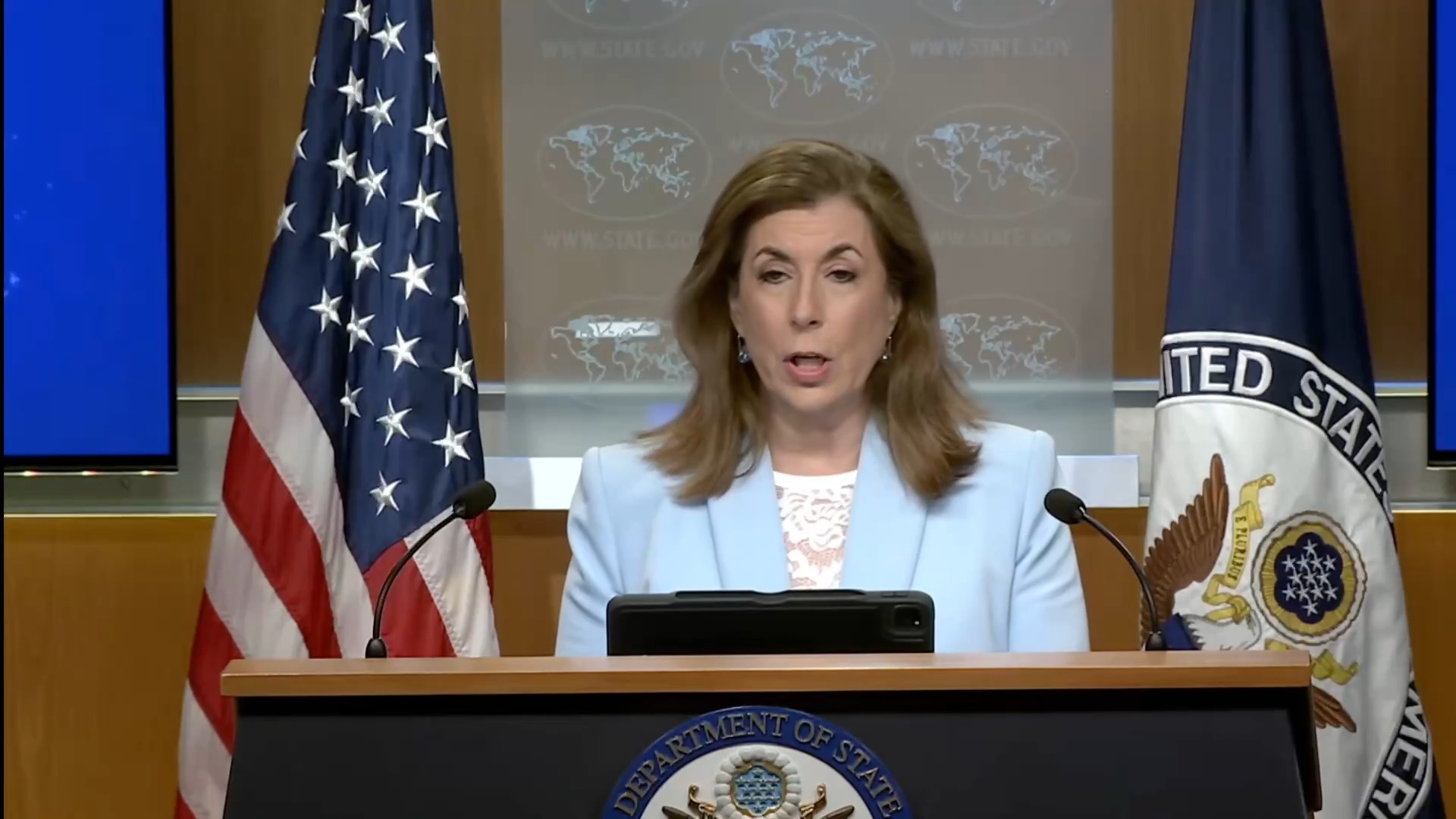Department of State - Tammy Bruce: “The Department of State has established the Middle East task force”