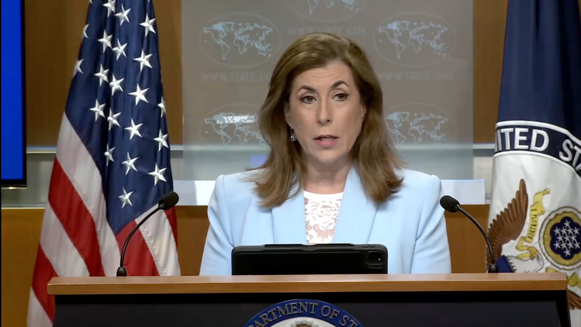 Department of State - Tammy Bruce: “We remind US citizens not to travel to Israel or Iraq”