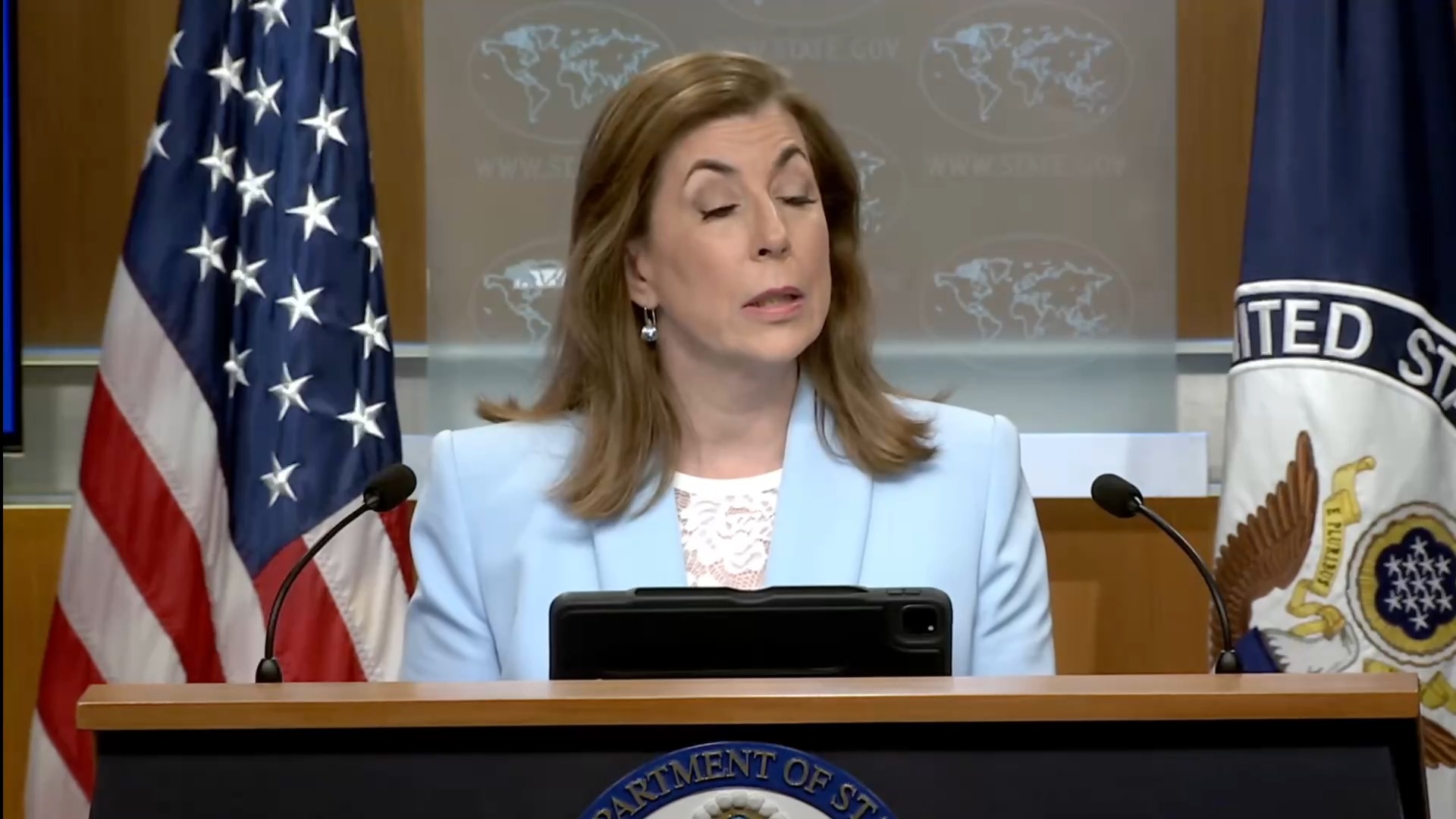 Department of State - Tammy Bruce: “It would require me to speculate or speak on behalf of the president which I will not do”