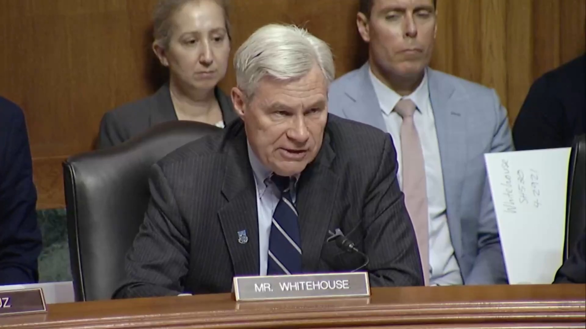 Senate Judiciary - Sen. Whitehouse (D-RI): “This is not about destroying the fossil fuel industry”