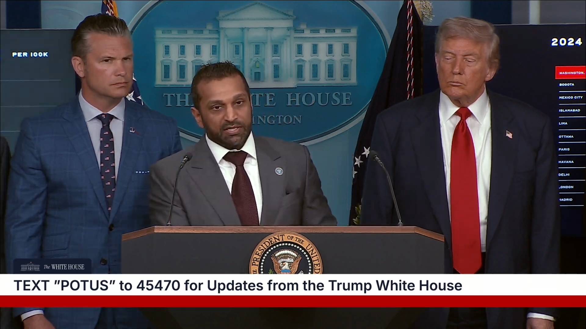White House - FBI Director Kash Patel on their operation in Virginia and upcoming efforts in D.C.: "Let's let good cops be cops."