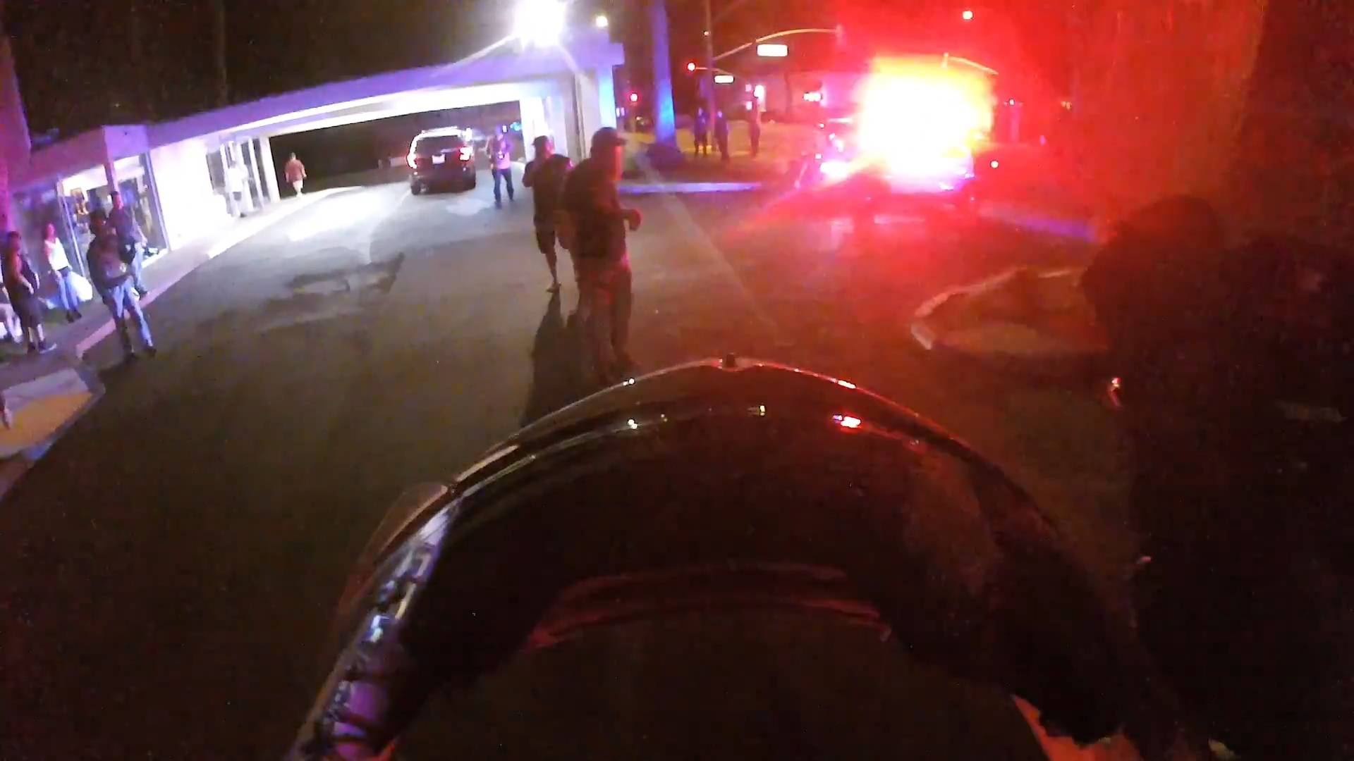Biker challenges cop in tense confrontation