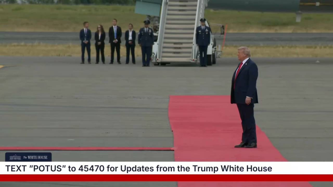 President Trump Greets the President of the Russian Federation