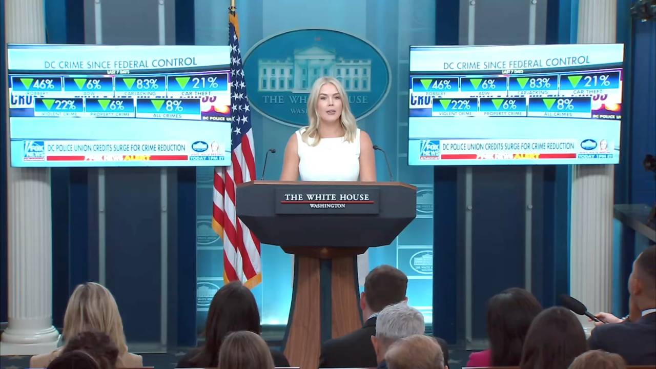 Press Secretary Leavitt: “President Trump’s efforts to make D.C. safe again are working”