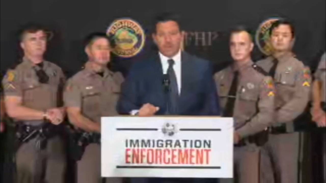 Florida - Gov. DeSantis: “the car runs into the big rig, and 3 people are killed because this guy doesn't know what the hell he's doing”