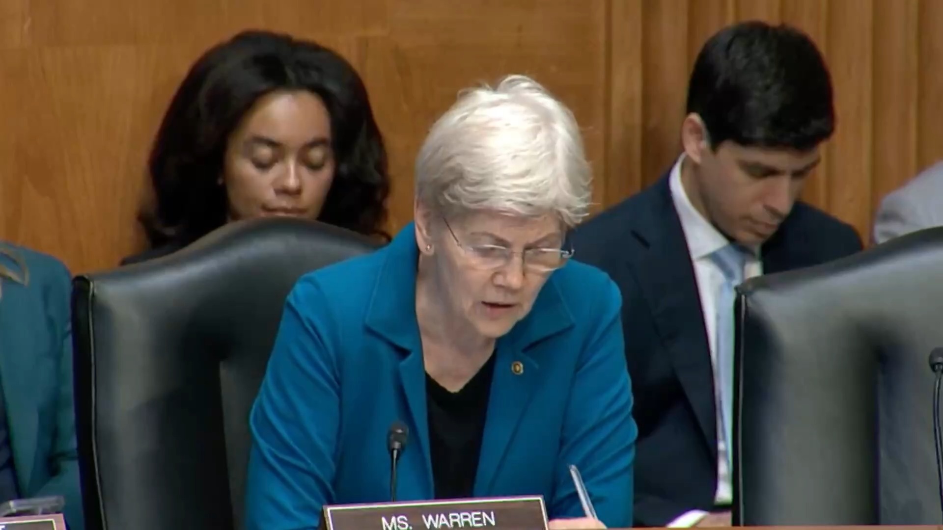 Senate Banking - Sen. Warren (D-MA): “President Trump has made it impossible to have a conversation about crypto legislation”