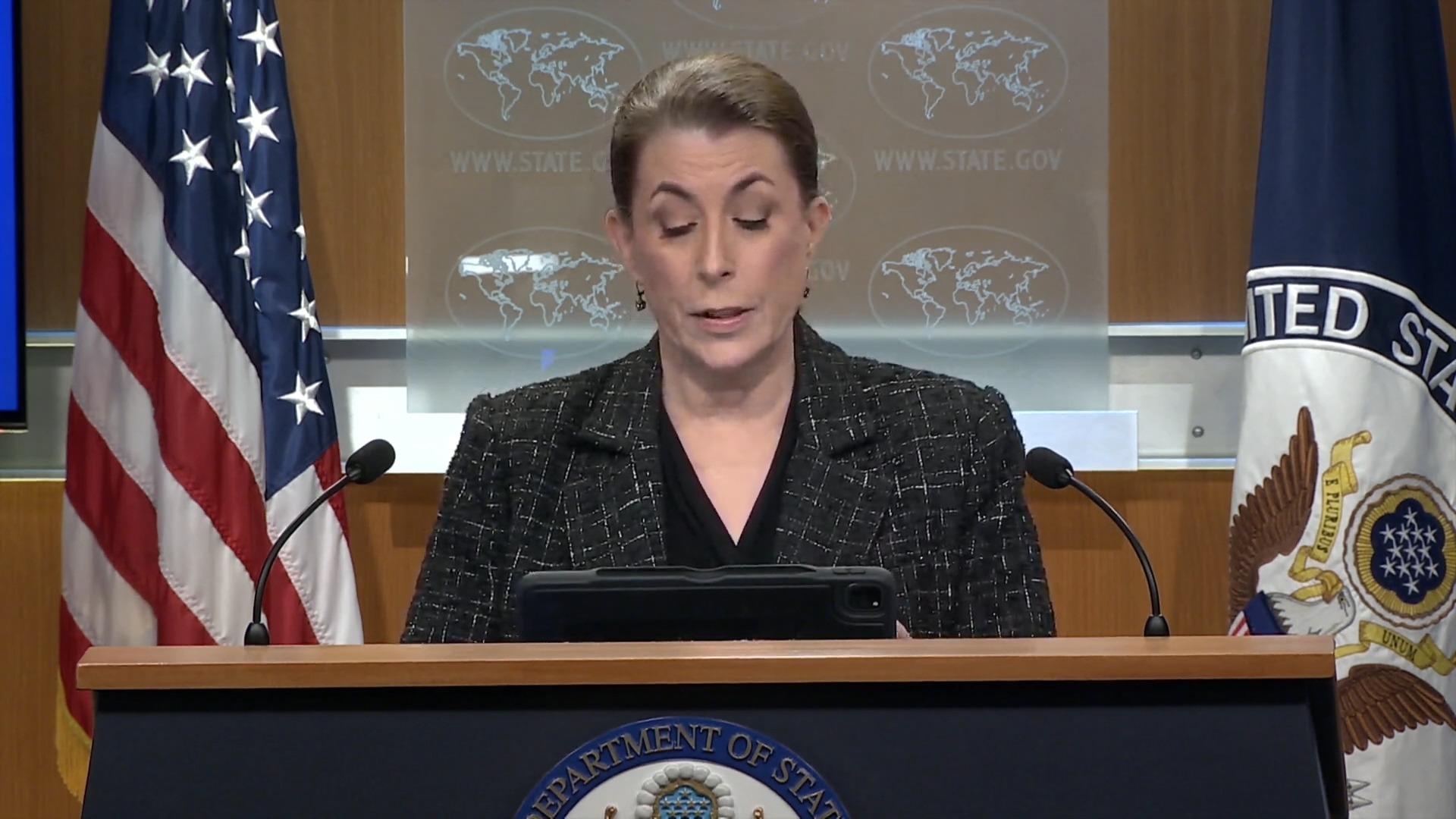 Dept. of State - Spokesperson Bruce: “the United States is imposing sanctions on UN Human Rights Council Special Rapporteur”