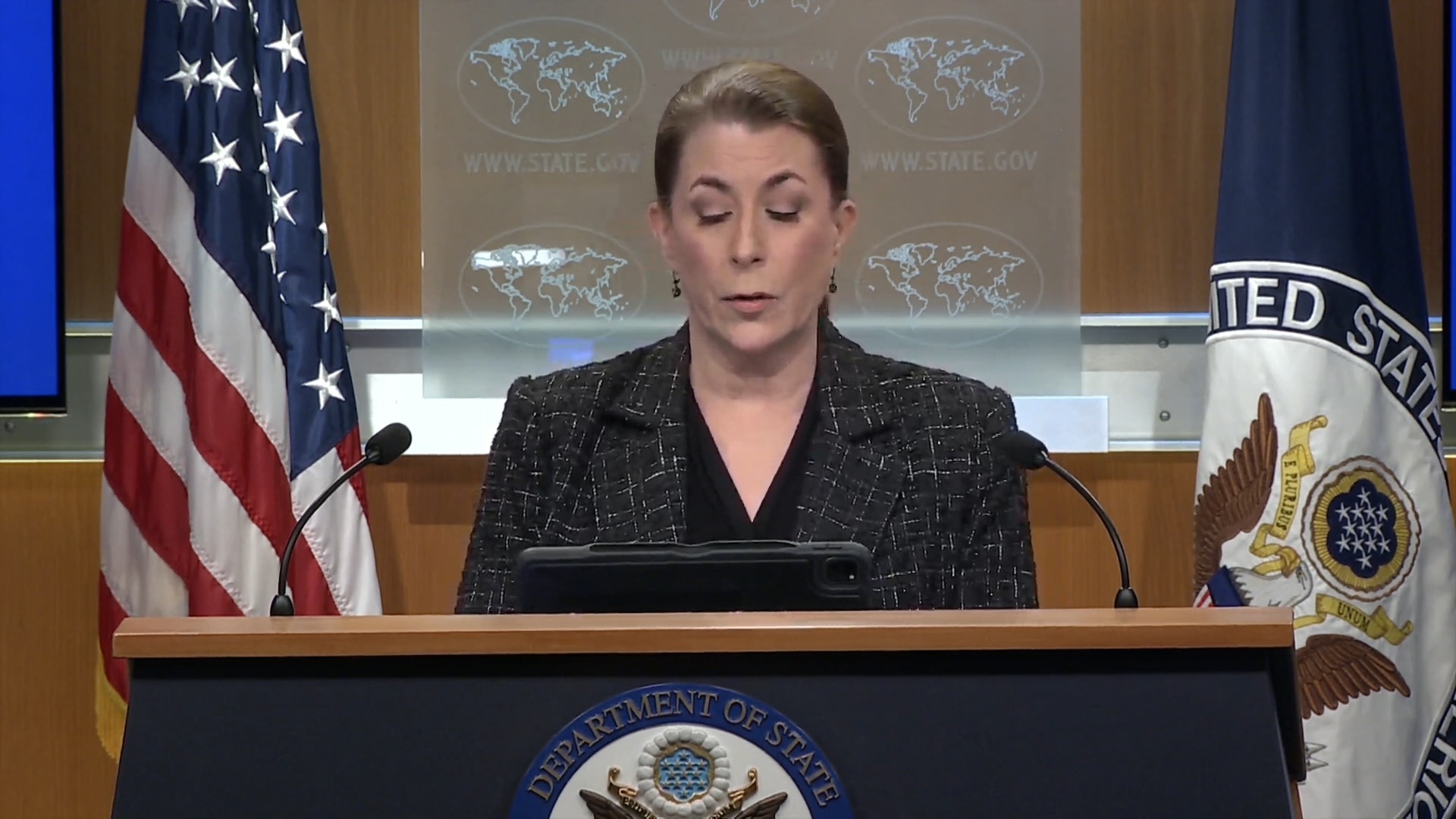 Dept. of State - Spokesperson Bruce: “that does not mean that it is safe to travel to Iran”