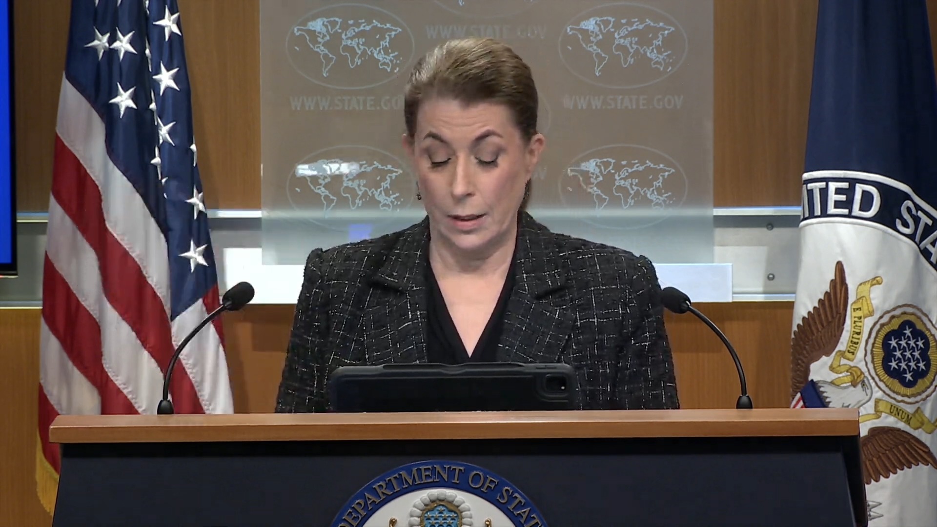 Dept. of State - Spokesperson Bruce: “They steal this material, they steal the trucks”