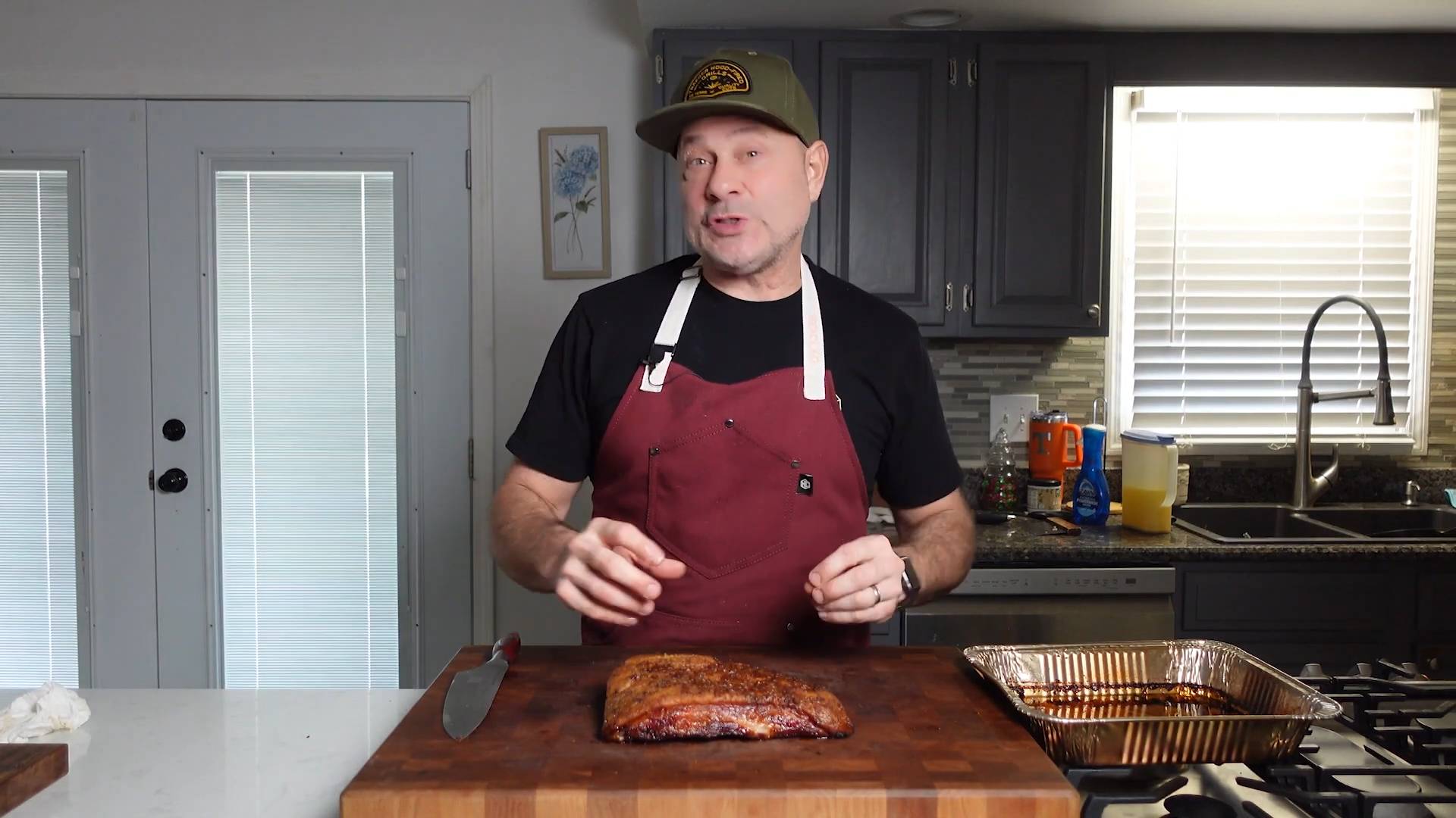 Crispy pork belly on the pellet grill