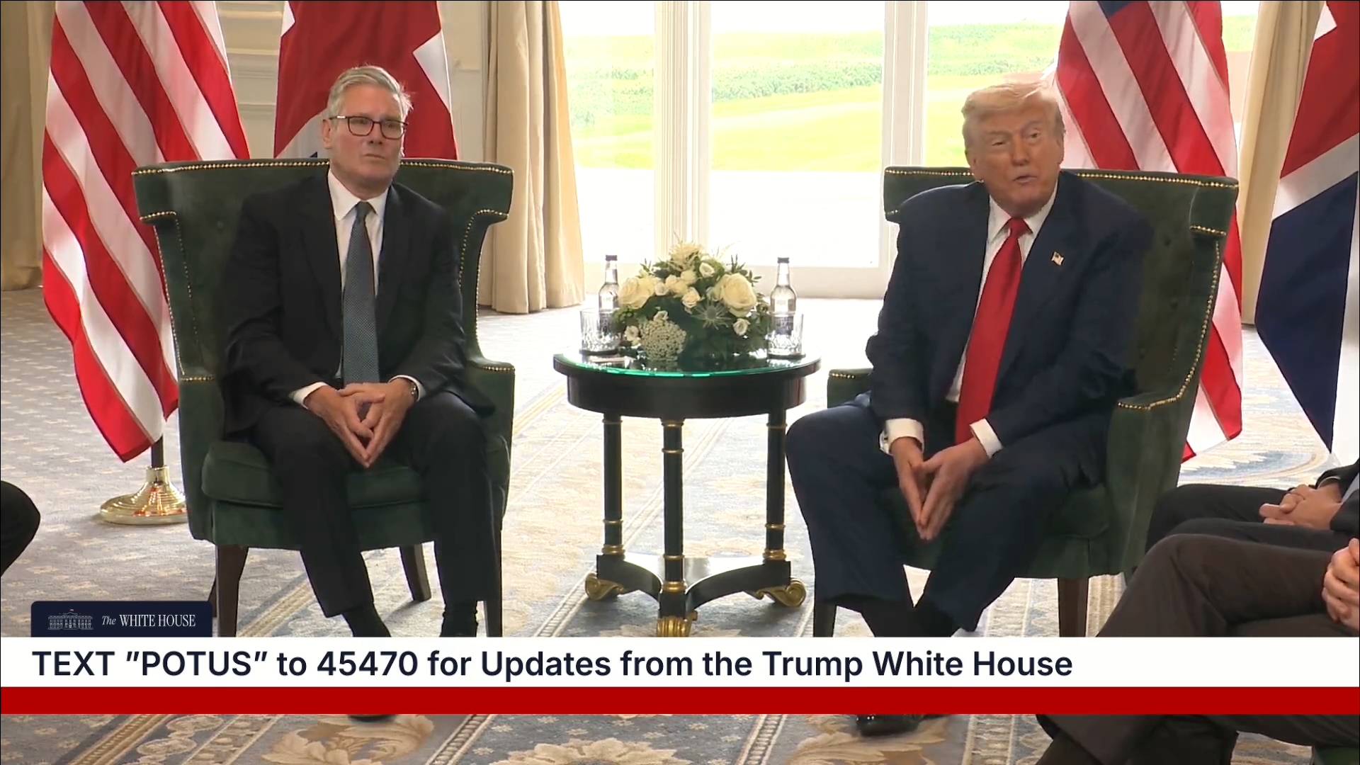White House Meeting with UK - Pres. Trump discusses providing food aid to Gaza
