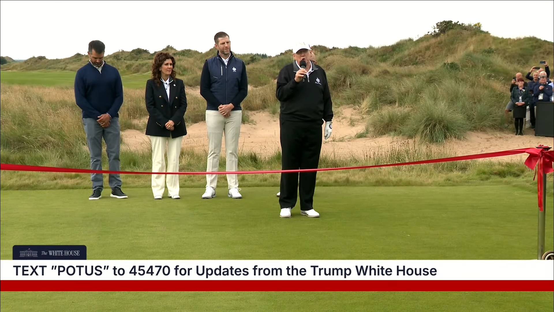 White House - Pres. Trump on his new golf course: "We'll play it very quickly and then I go back to DC and we put out fires all over the world"