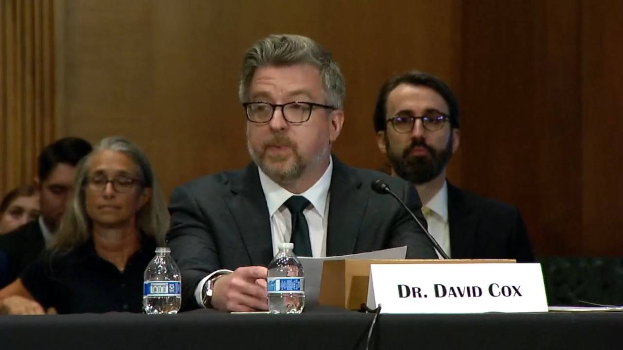 Senate Banking - Witness David Cox on Open Source AI: necessary "to ensure that America's AI future is controlled by the many, not only a select few"