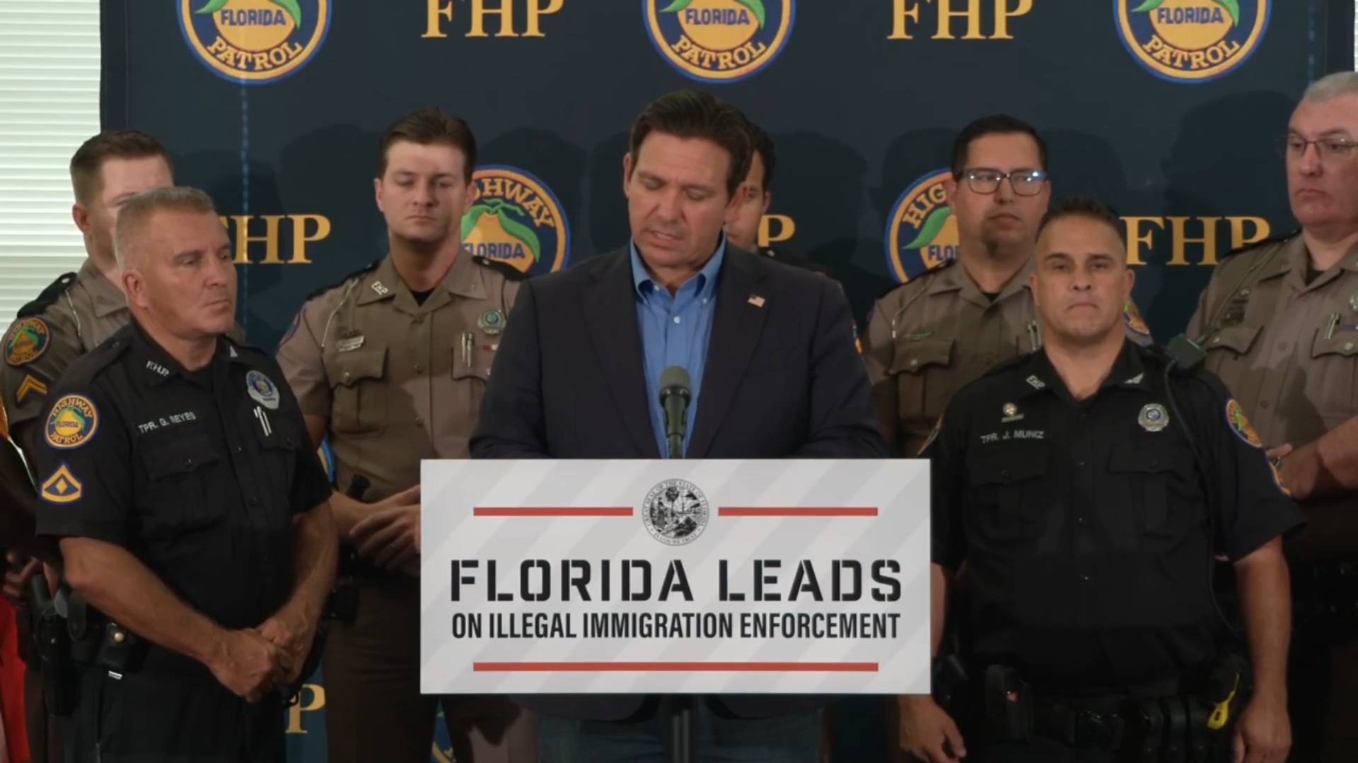 Florida - Gov. DeSantis: “that led to the arrest of over 1,100 criminal illegal aliens in one week”