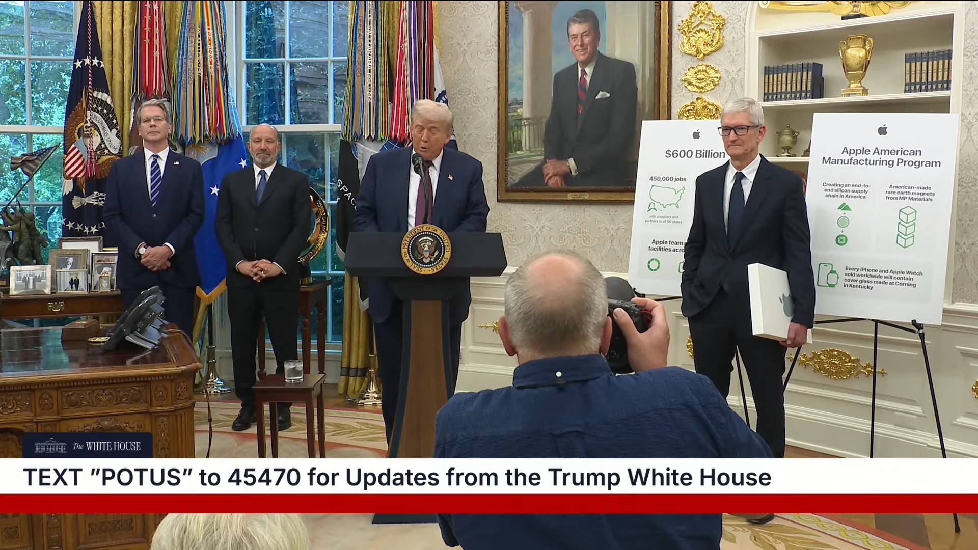 White House - President Trump: “Apple will massively increase spending on its domestic supply chain”
