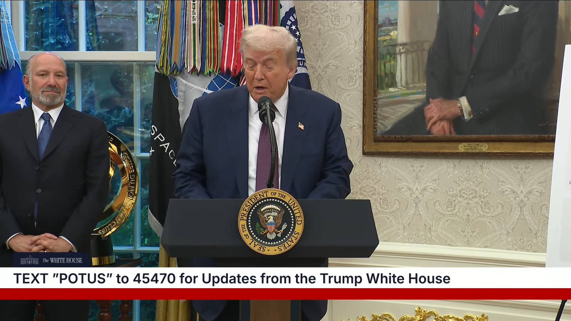White House - President Trump: “I'm allowing them to build electric-producing plants with their factory”