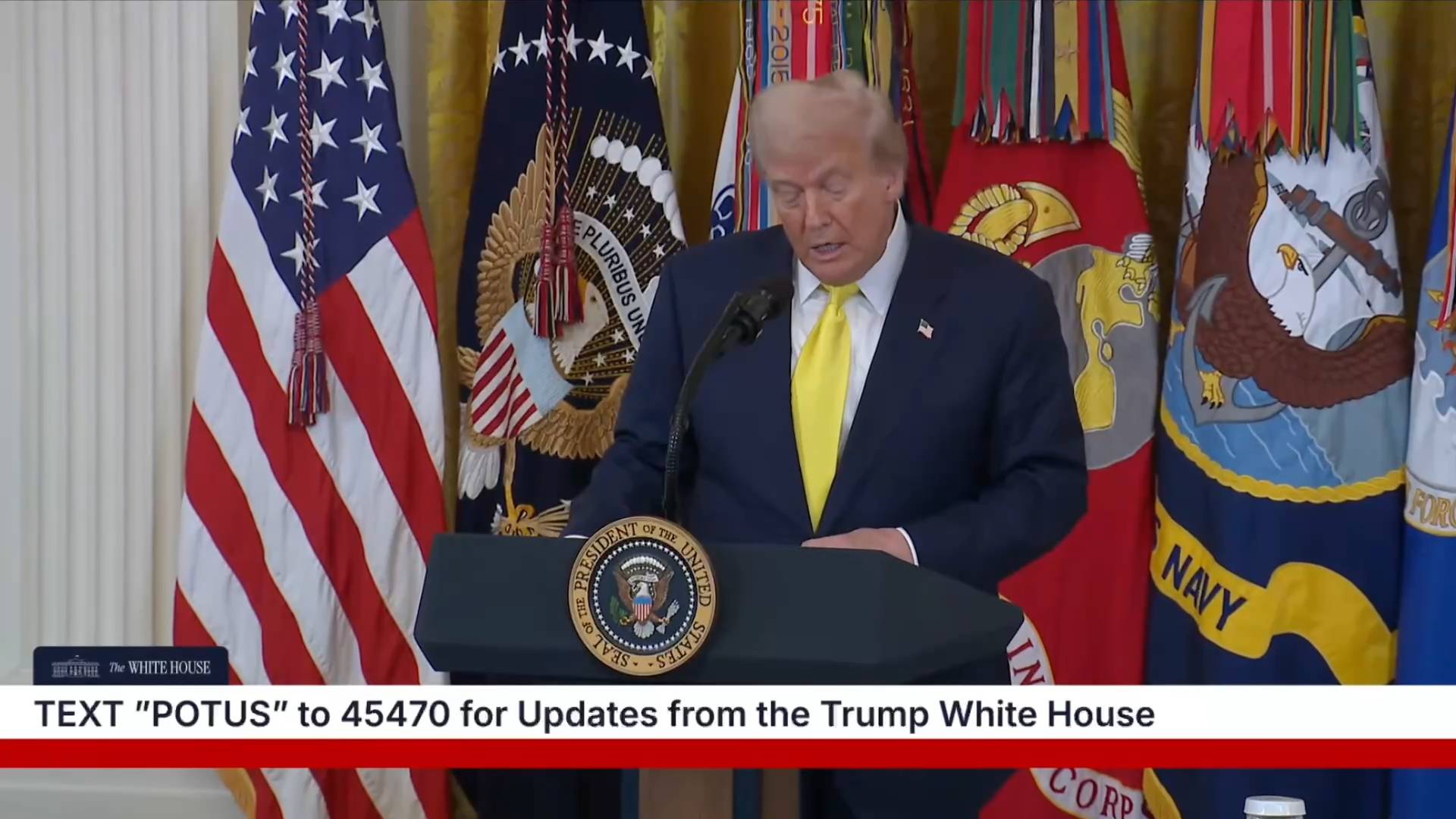 White house - President Trump: “This afternoon we’re joined by dozens of purple heart recipients”